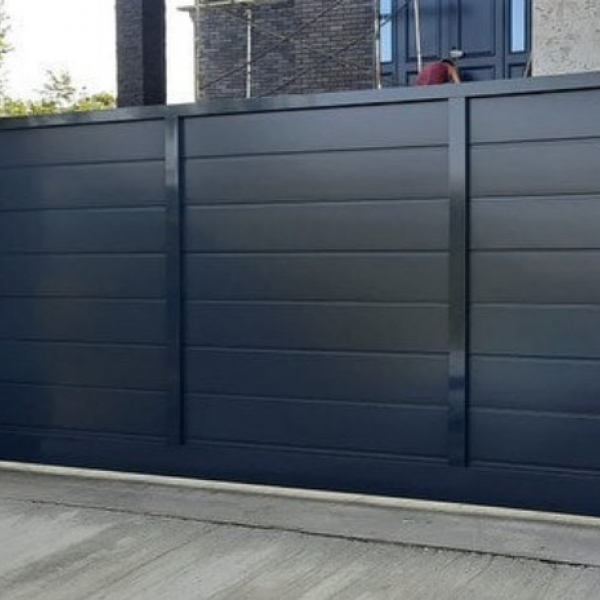 Откатные въездные ворота Алютех Prestige